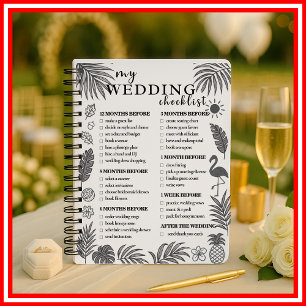 Planificador de lista de verificación de boda trop