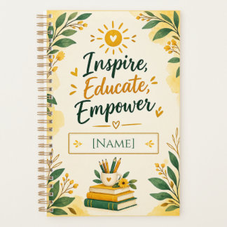 Planificador de maestro personalizado inspirador |