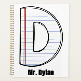 Planificador de maestros – Papel de cuaderno inici