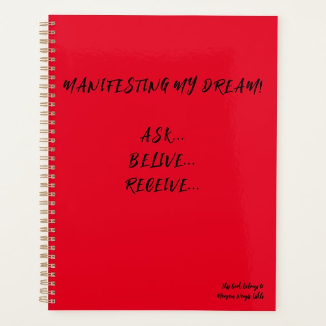 PLANIFICADOR DE MANIFESTACIÓN (Anverso)