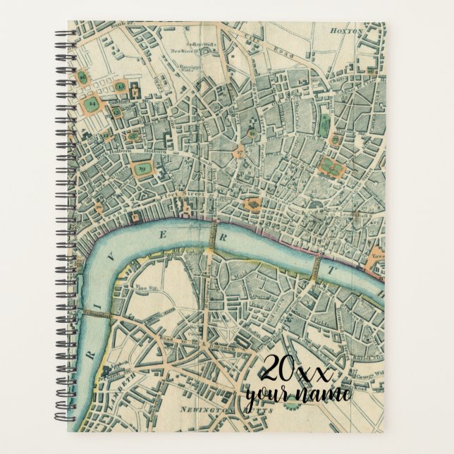 Planificador de mapas de Londres de época personal (Anverso)