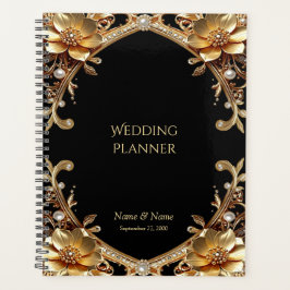 Planificador de Marco de Oro Elegante