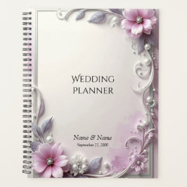 Planificador de Marco Floral Rosa