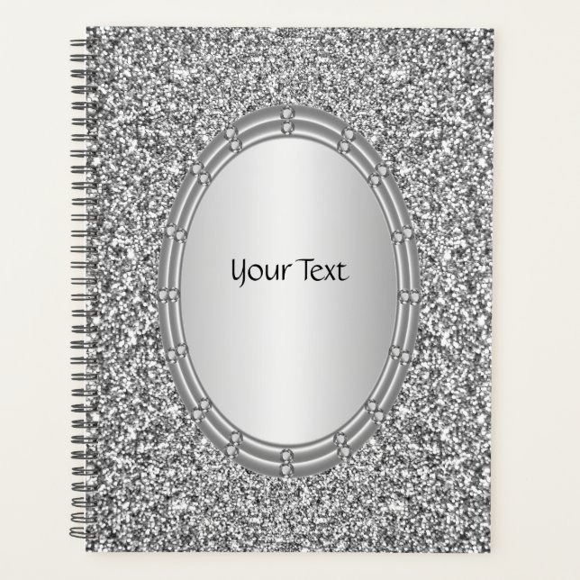 Planificador de marcos Purpurina plateado (Anverso)