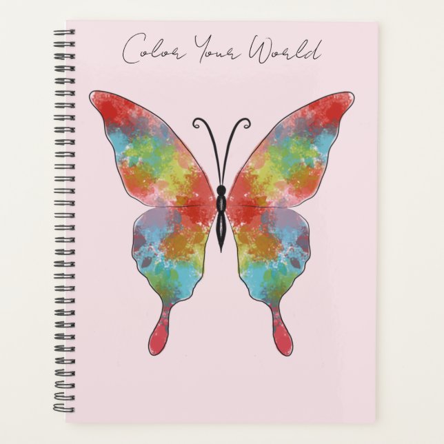 Planificador de Mariposa de Color Splash (Anverso)