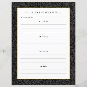 Planificador de Menú de Nombre de Familia Floral
