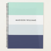 Planificador de monograma horizontal de bloques de