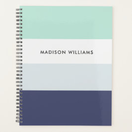 Planificador de monograma horizontal de bloques de