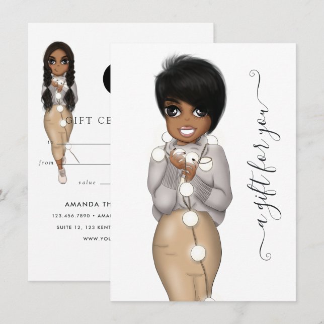 Planificador de muñeca afroamericana de Navidad de (Anverso / Reverso)