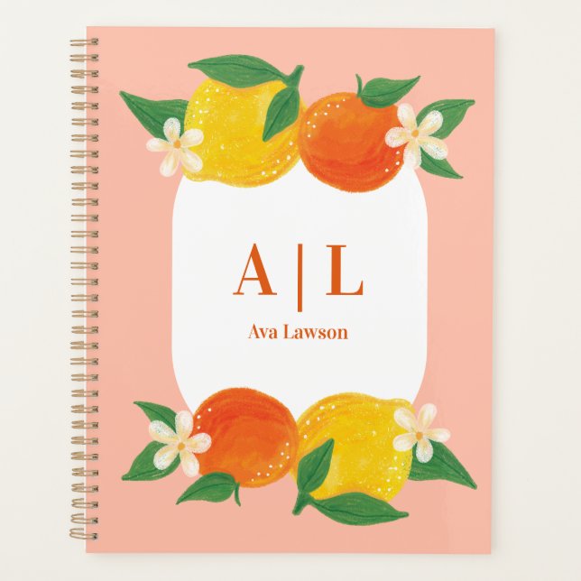 Planificador de Naranja Limón Cítrico (Anverso)