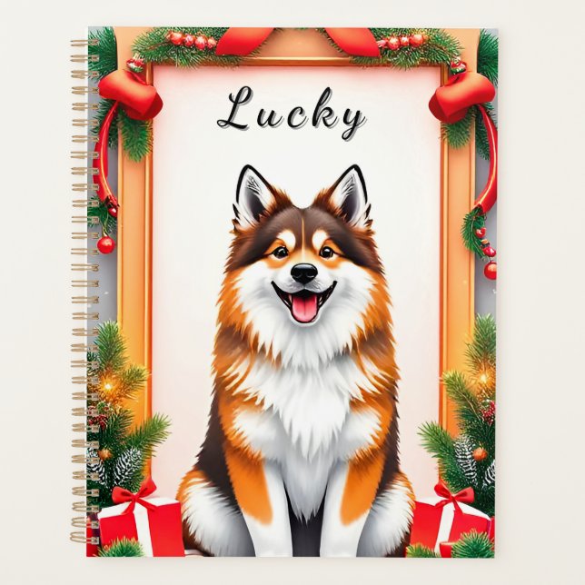 Planificador de Navidad de Perrito Adorable Regalo (Anverso)