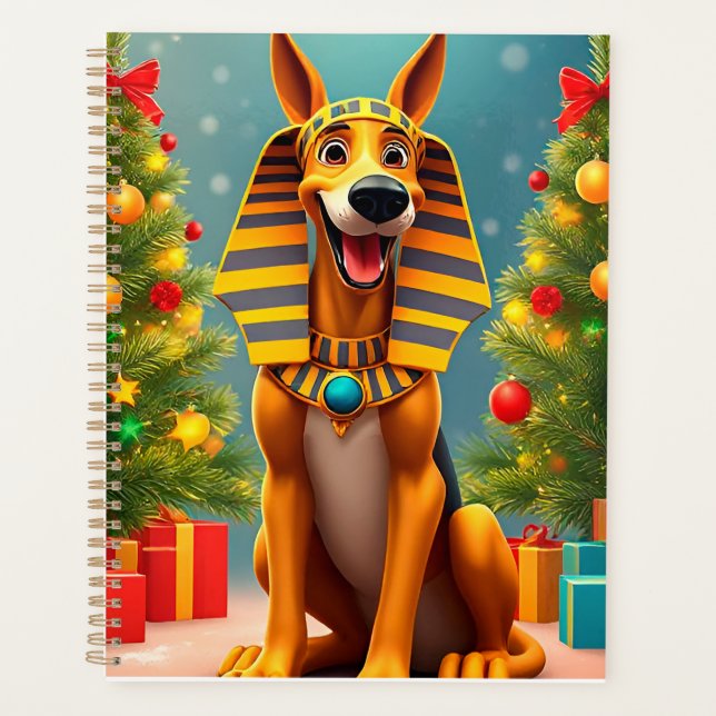 Planificador de Navidad del perro faraón Regalo de (Anverso)
