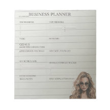 Planificador de negocios blanco y negro Cuaderno