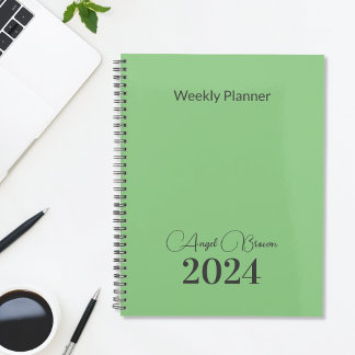 Planificador de negocios mensual de Semana Verde v