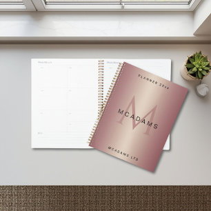 Planificador de Negocios Personalizado en Oro Rosa