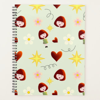 Planificador de niña floral lindo