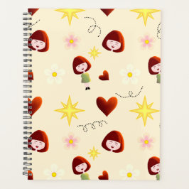 Planificador de niña floral lindo
