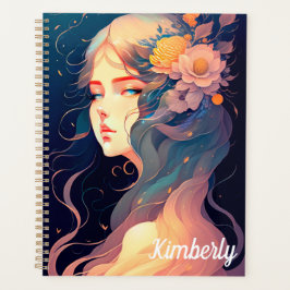 Planificador de niñas de flores