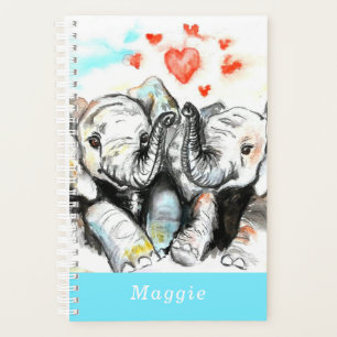 Planificador de nombres personalizados con elefant