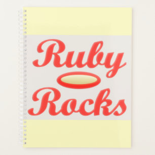 PLANIFICADOR DE NOTEPAD DE RUBY ROCKS RED Y CREAM