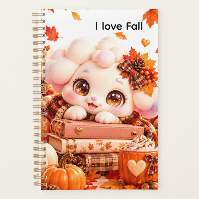 Planificador de Otoño Editable de Nubi Adorable (Anverso)