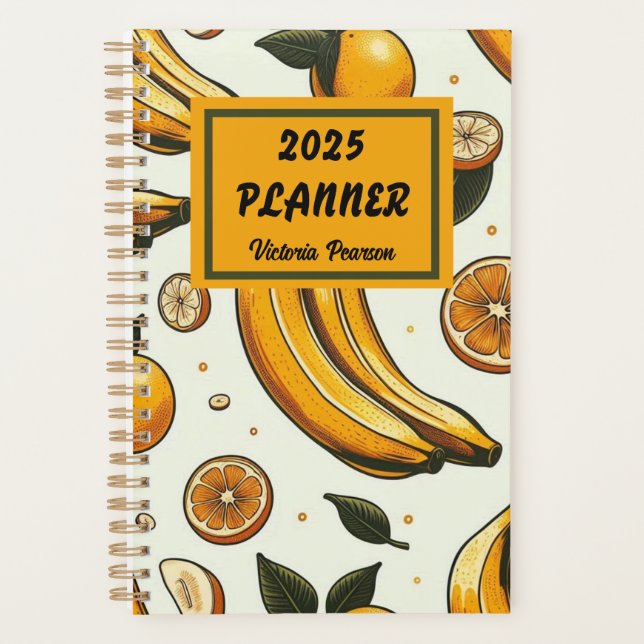 Planificador de patrón de fruta Naranja de plátano (Anverso)