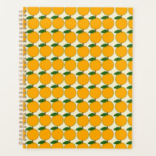 Planificador de patrón de fruta Naranja fresco
