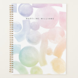 Planificador de patrones de acuarela lúdico con no