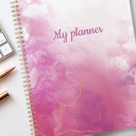 Planificador de Personalizable de tinta rosa