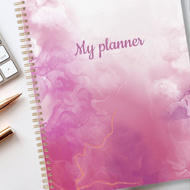 Planificador de Personalizable de tinta rosa (Subido por el creador)