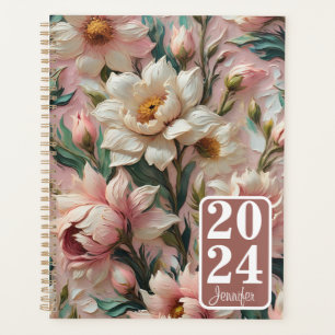 planificador de personalizable floral, botánico, f