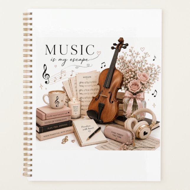 Planificador de Práctica de Violín Elegante (Anverso)