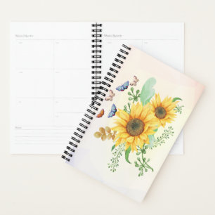 planificador de primavera de girasol