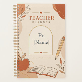 Planificador de profesor personalizado minimalista