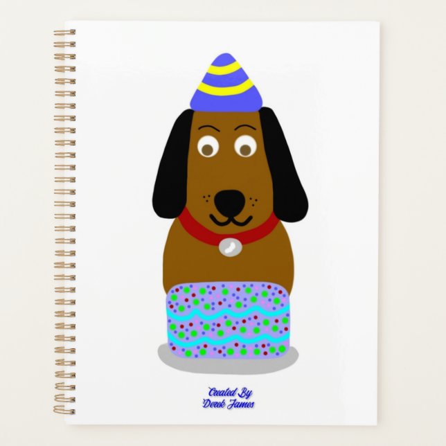 Planificador de Pup de Cumpleaños Feliz (Anverso)