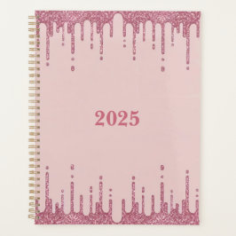 Planificador de Purpurinas rosados 2025