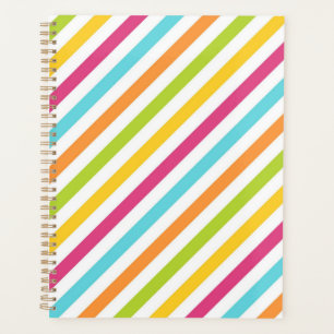 Planificador de rayas diagonales en colores vibran