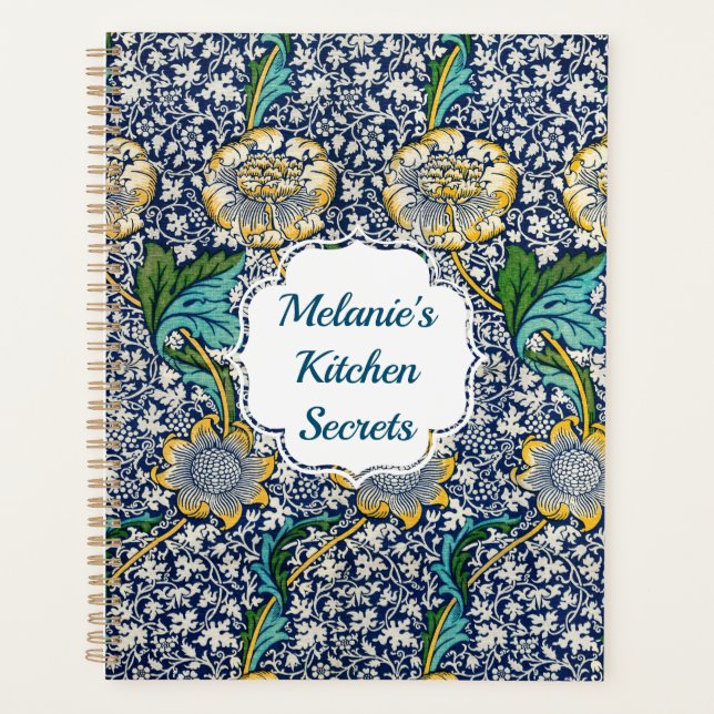 Planificador de recetas florales William Morris Ke (Anverso)