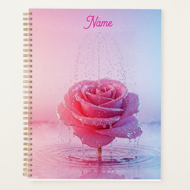 Planificador de Rosa de Agua Rosa (Anverso)
