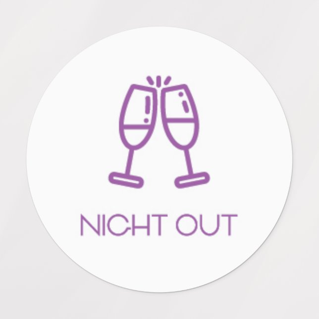 Planificador de salida nocturna / Pegatina organiz (Diseño 1)