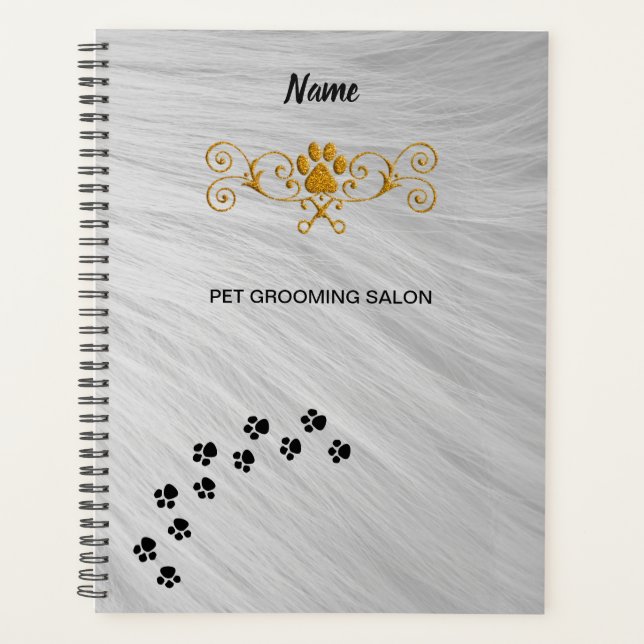 Planificador de salón de belleza para perros (Anverso)