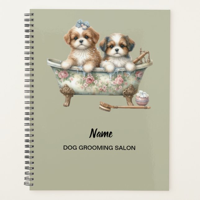 Planificador de salón de belleza para perros (Anverso)