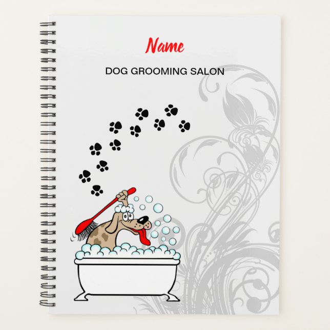 Planificador de salón de belleza para perros (Anverso)