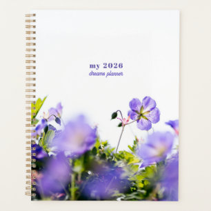 Planificador de Sueños de Flor Silvestre Azul