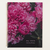 Planificador de sueños de peonía rosa