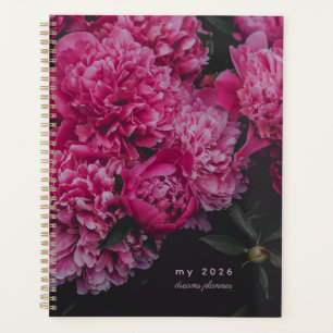 Planificador de sueños de peonía rosa