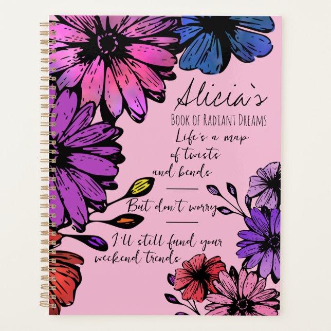 Planificador de Sueños Florales para Hijas (Anverso)