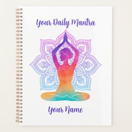 Planificador de Yoga Personalizado con Nombre y Ma