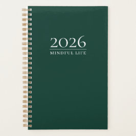 Planificador Deep Emerald 2026 | Título personaliz