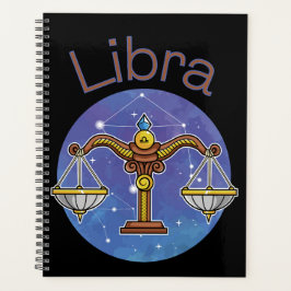 Planificador del calendario de Rótulos Libra Zodia